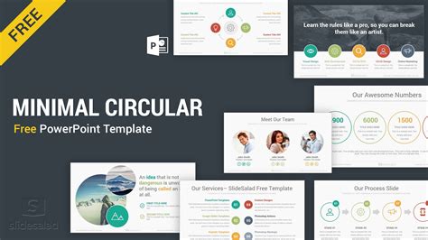 Circular Free Download Minimal PowerPoint Template PPT Slides - SlideSalad