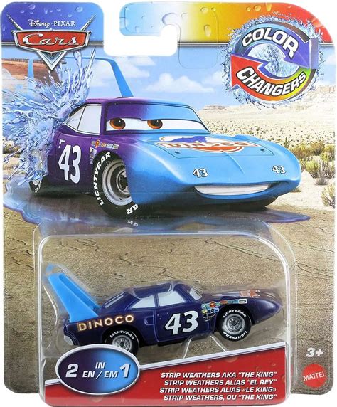 Disney Pixar Cars Cars 3 Color Changers Strip Weathers AKA The King 155 Diecast Car Mattel Toys ...