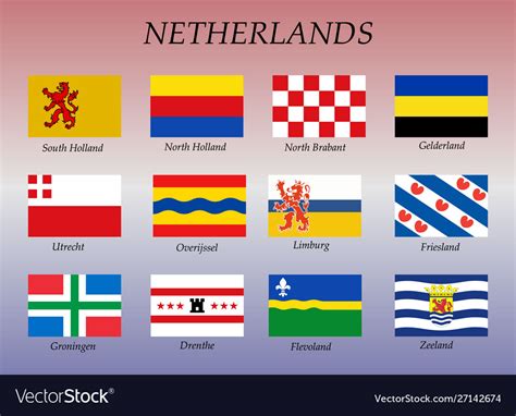 All Flags Of The Netherlands Regions Stock Illustrati - vrogue.co