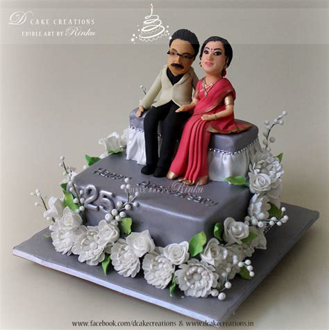 25th Marriage Anniversary Cakes