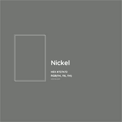 Nickel Complementary or Opposite Color Name and Code (#727472 ...