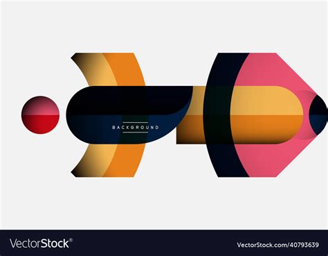 Geometric abstract background round shapes Vector Image