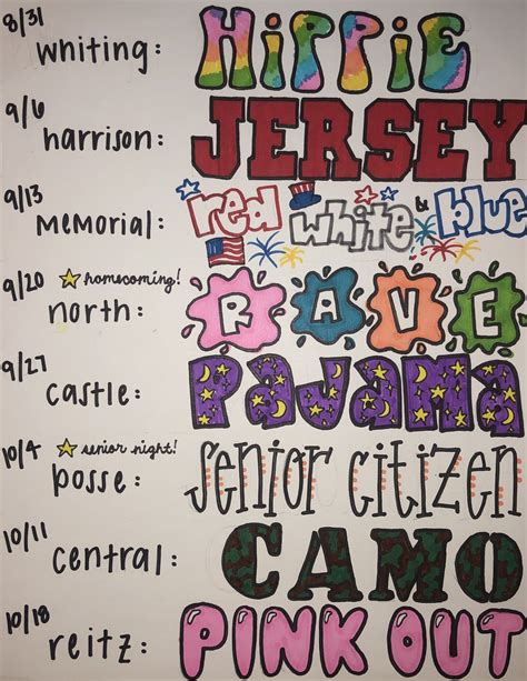 student section themes! in 2020 | School spirit week, School spirit days, School spirit posters