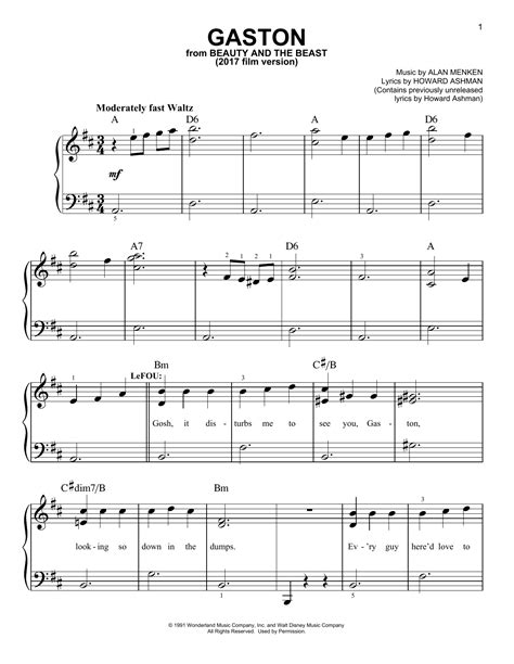 Gaston | Sheet Music Direct