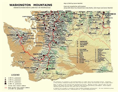 Washington prominence map