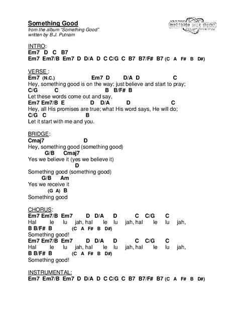 Something Good Chords PDF (Jermaine Rodriguez) - PraiseCharts