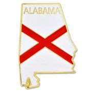 Alabama State map shaped pin, map pin with flag design, hat pin, lapel pin - Alabama State Flag