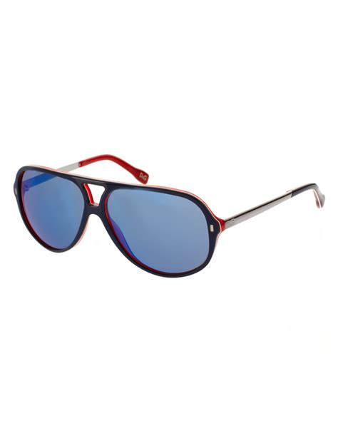 Lyst - Dolce & Gabbana Dg Mirrored Aviator Sunglasses in Blue for Men