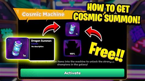 How To Get Free Cosmic Summon in Anime Champions Simulator - YouTube