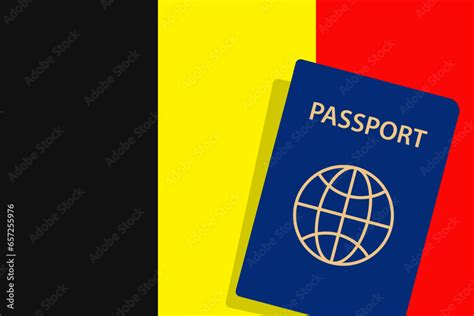 Belgium Passport. Belgium Flag Background. Vector illustration Stock Vector | Adobe Stock