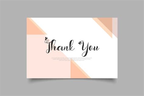 Premium Vector | Tank you card template design