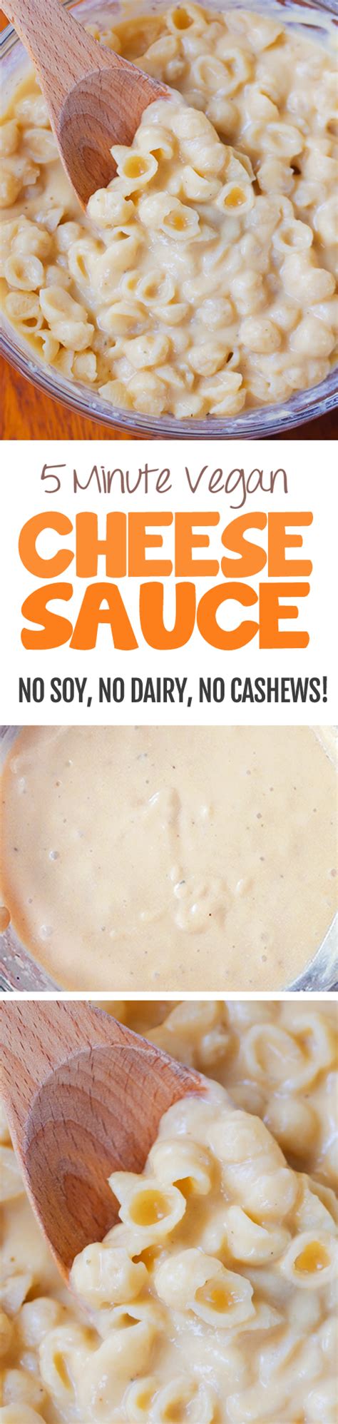 Creamy vegan cheese sauce, with NO nuts, soy, dairy, or tofu! | Vegan dishes, Vegan foods, Dairy ...