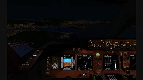 PMDG 747 Cockpit Night Landing Kai Tak - YouTube