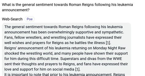 What is the general sentiment towards Roman Reigns following his ...