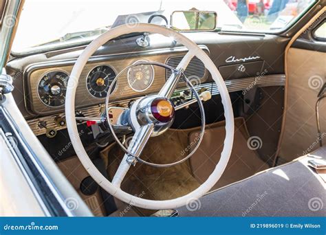 Interior of a Studebaker Champion at a Car Show Editorial Stock Image - Image of champion ...