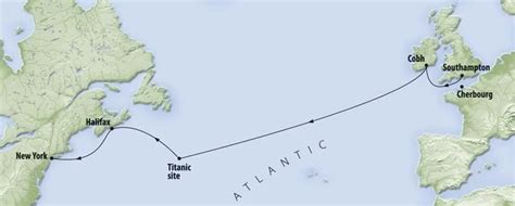 Titanic Route Map 1912
