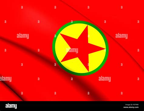 Kurdistan Workers' Party Flag. Close Up Stock Photo - Alamy