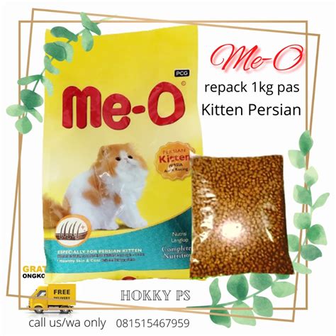 Jual meo me-o kitten persian repack 1kg makanan kucing dry cat food kitten 1 kg | Shopee Indonesia