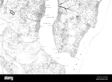 Map of Argyllshire Sheet 153, Ordnance Survey, 1868-1883 Stock Photo - Alamy