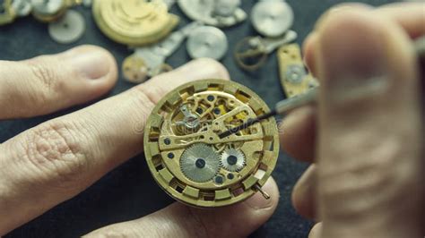 Mechanical Watch Repair, Watchmaker`s Workshop Stock Image - Image of ...