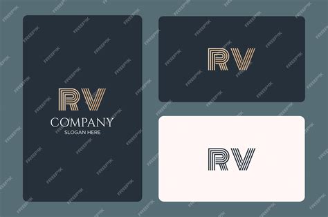 Premium Vector | Rv logo design template