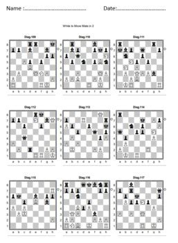 Chess Puzzles Worksheets by Educational flyers and documents | TPT