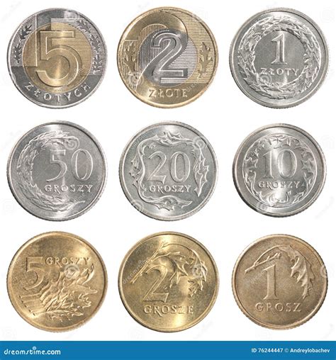 Full set of Poland coin stock image. Image of inflation - 76244447