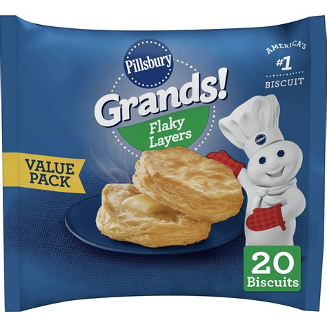 Pillsbury Grands! Biscuits Value Pack, 20 ct, 37.4 oz - Walmart.com - Walmart.com