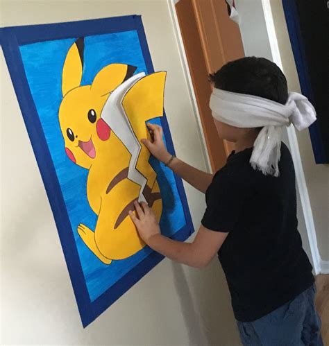 Pokémon party game Pin the tail on the Pikachu #pinthetailonthepikachu ...