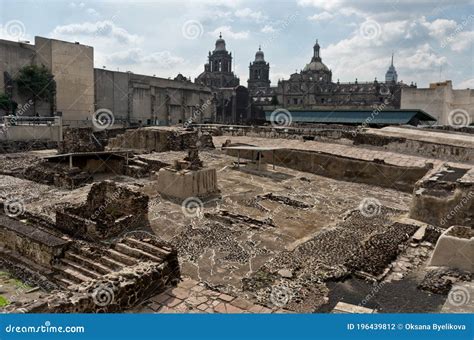 Ruins Of Templo Mayor Of Tenochtitlan. Mexico City Royalty-Free Stock ...