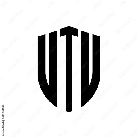 VTU letter logo design. VTU modern letter logo with black background. VTU creative letter logo ...