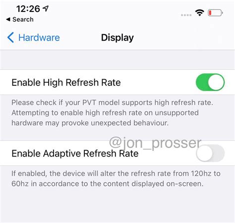 Alleged Screenshots From iPhone 12 Pro Max Settings Suggest 120Hz ...