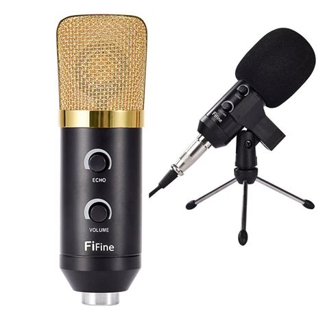 Fifine Studio Condenser Recording Microphone with USB Plug+stand + Anti ...