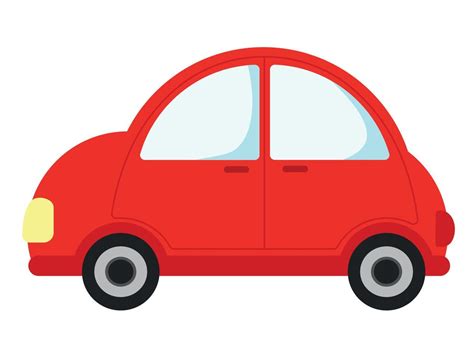 Flat Red Car Icon Clipart in Cartoon Graphic Vector Illustration Design 8957252 Vector Art at ...