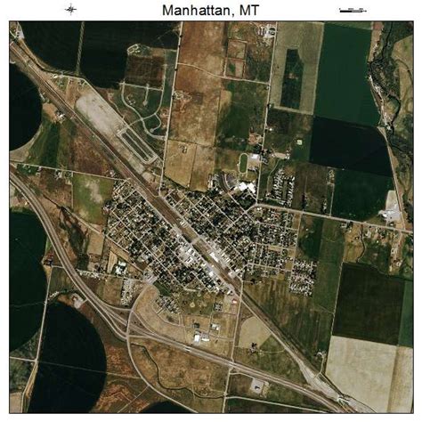 Aerial Photography Map of Manhattan, MT Montana