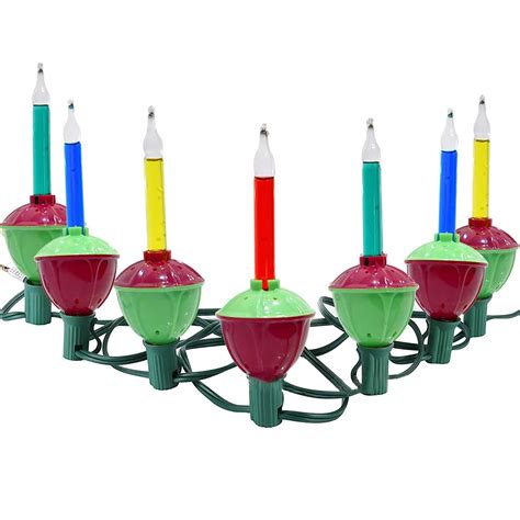 YOLAI Traditional Christmas Bubble Lights Set of 7 Multicolor Christmas ...