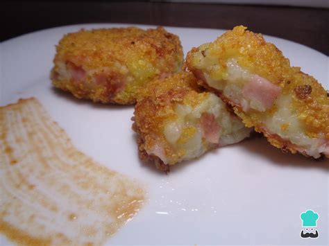 Croquetas de jamón, queso y papa - Fácil