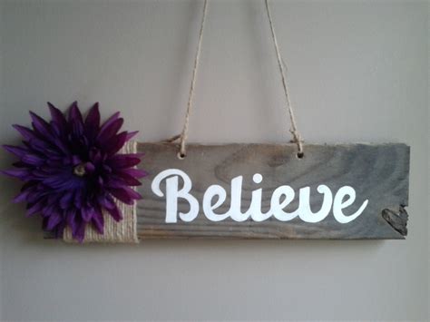 Rustic Believe Pallet Sign Nursery Decor Welcome by TeeCeeSigns