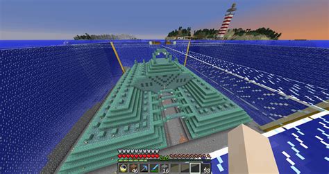 Well, it's finished; I finally completely drained my Ocean Monument : r/Minecraft