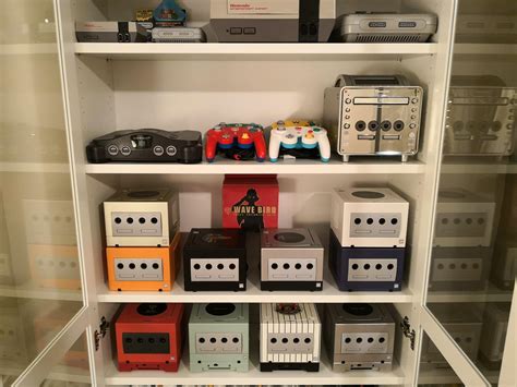 My Gamecube console collection. Got the Hanshin console today. Still ...