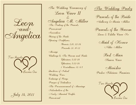 Free Printable Wedding Programs - Free Printable A To Z