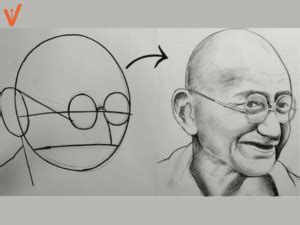 Gandhi Jayanti Drawing for Kids | Creative Drawing Ideas on Mahatma ...