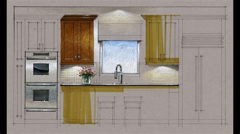 Tutorial - Hand Rendering, Kitchen Elevation, 160223 - YouTube