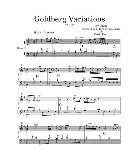 Goldberg Variations - Harp Column Music