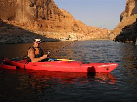 Kayak fishing on Lake Powell, UT | Kayaking, Kayak fishing, Sea kayaking