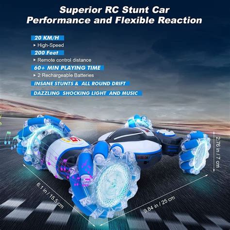 the rc stunt car is designed to look like a futuristic vehicle with ...