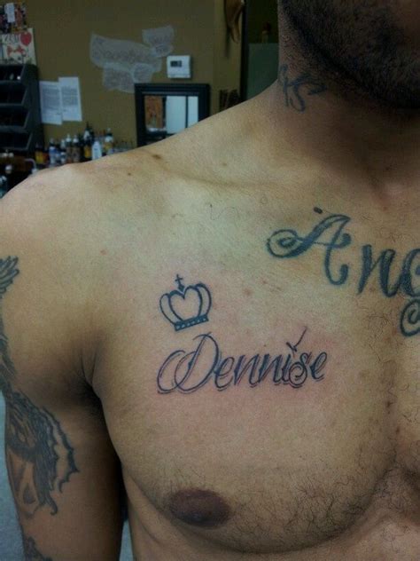 Girlfriends name on boyfriends chest | Tattoos by Shabazz pt. 2 | Pin ... Name Tattoos On Neck ...