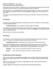 Grammar Worksheet: Lie vs. Lay Worksheet for 6th - 8th Grade | Lesson Planet