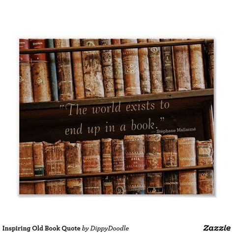 Inspiring Old Book Quote Poster | Zazzle.com in 2020 | Quote posters, Book quotes, Reading books ...