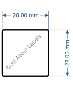 All About Labels - 28mm x 28mm Labels - 28mm x 28mm Direct Thermal Removable Labels - 82125